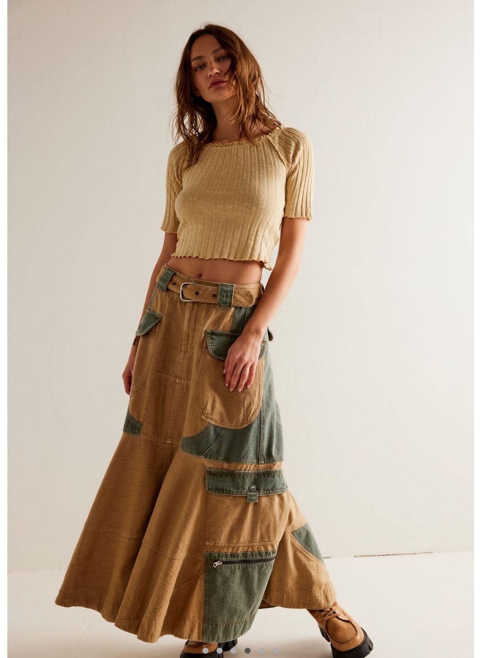 We the Free Win Me Over Cargo Skirt RARE!
